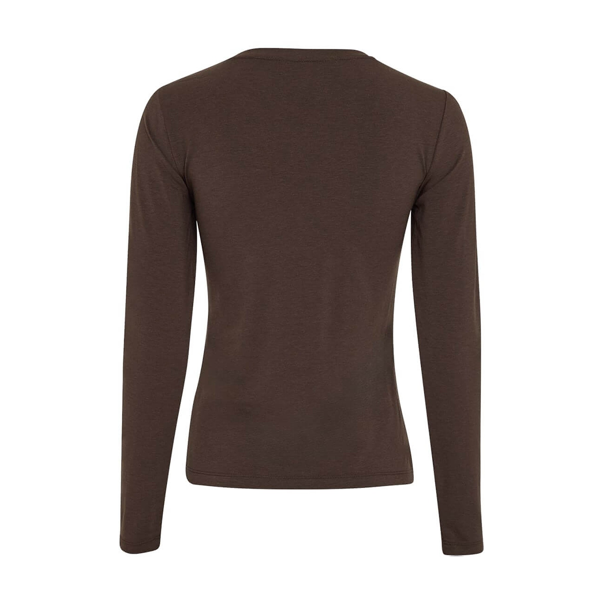 Brun langærmet bluse Betrina fra MSCH Copenhagen, set bagfra
