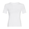Hvid t-shirt med rund hals og korte ærmer fra MSCH Copenhagen set forfra