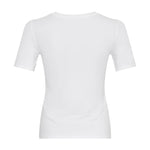 Hvid t-shirt fra MSCH Copenhagen set bagfra med korte ærmer