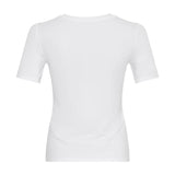 Hvid t-shirt fra MSCH Copenhagen set bagfra med korte ærmer