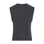 Navy vest i strik fra MSCH Copenhagen i farven India Ink, set bagfra