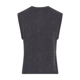 Navy vest i strik fra MSCH Copenhagen i farven India Ink, set bagfra