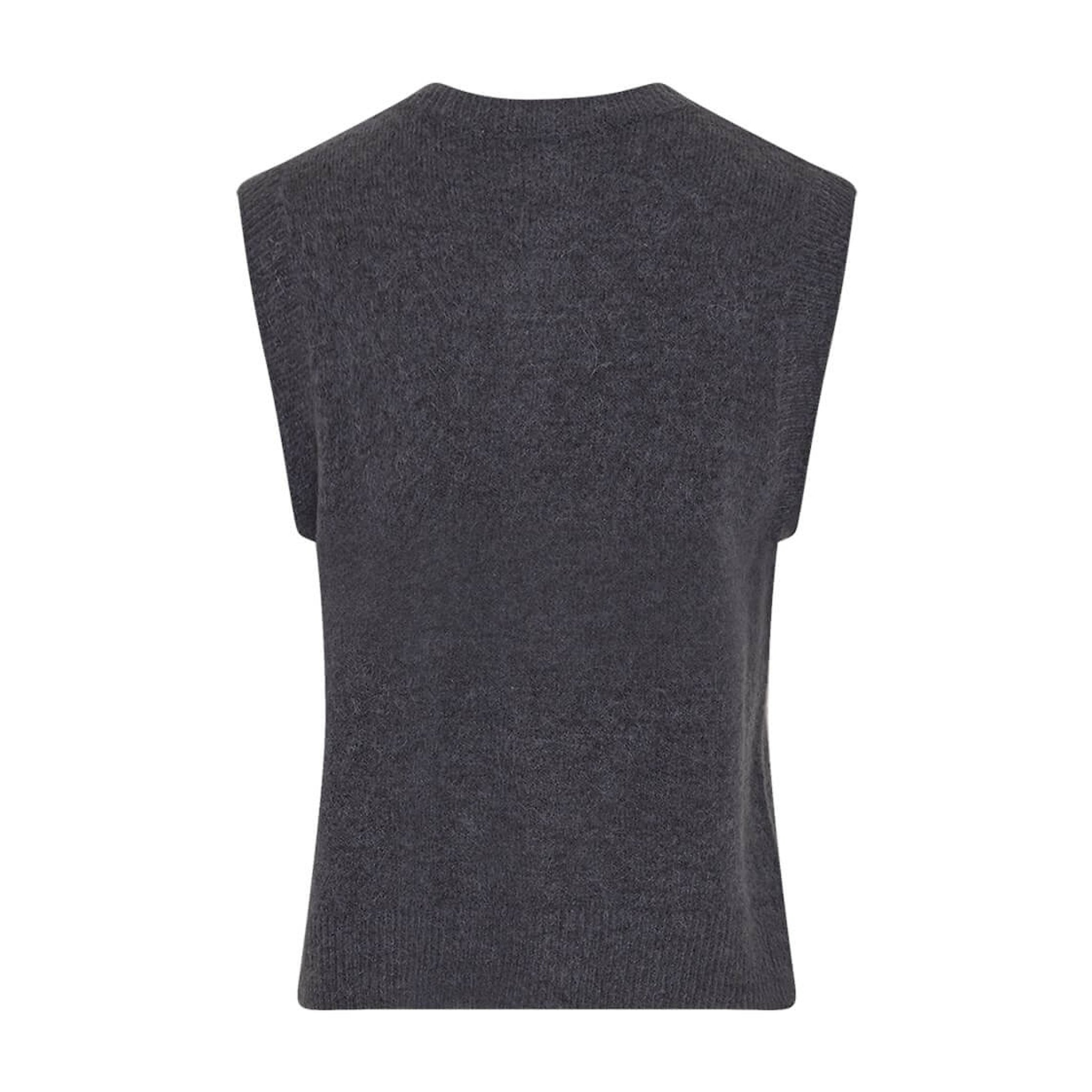 Navy vest i strik fra MSCH Copenhagen i farven India Ink, set bagfra