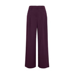 Lilla wide leg bukser Henrika HW Pant fra MSCH Copenhagen med høj talje og pressefolder set forfra