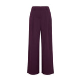 Lilla wide leg bukser Henrika HW Pant fra MSCH Copenhagen med høj talje og pressefolder set forfra