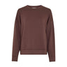 Brun sweatshirt Ima Q i Hot Fudge fra MSCH Copenhagen med rund hals og ribkanter, set forfra