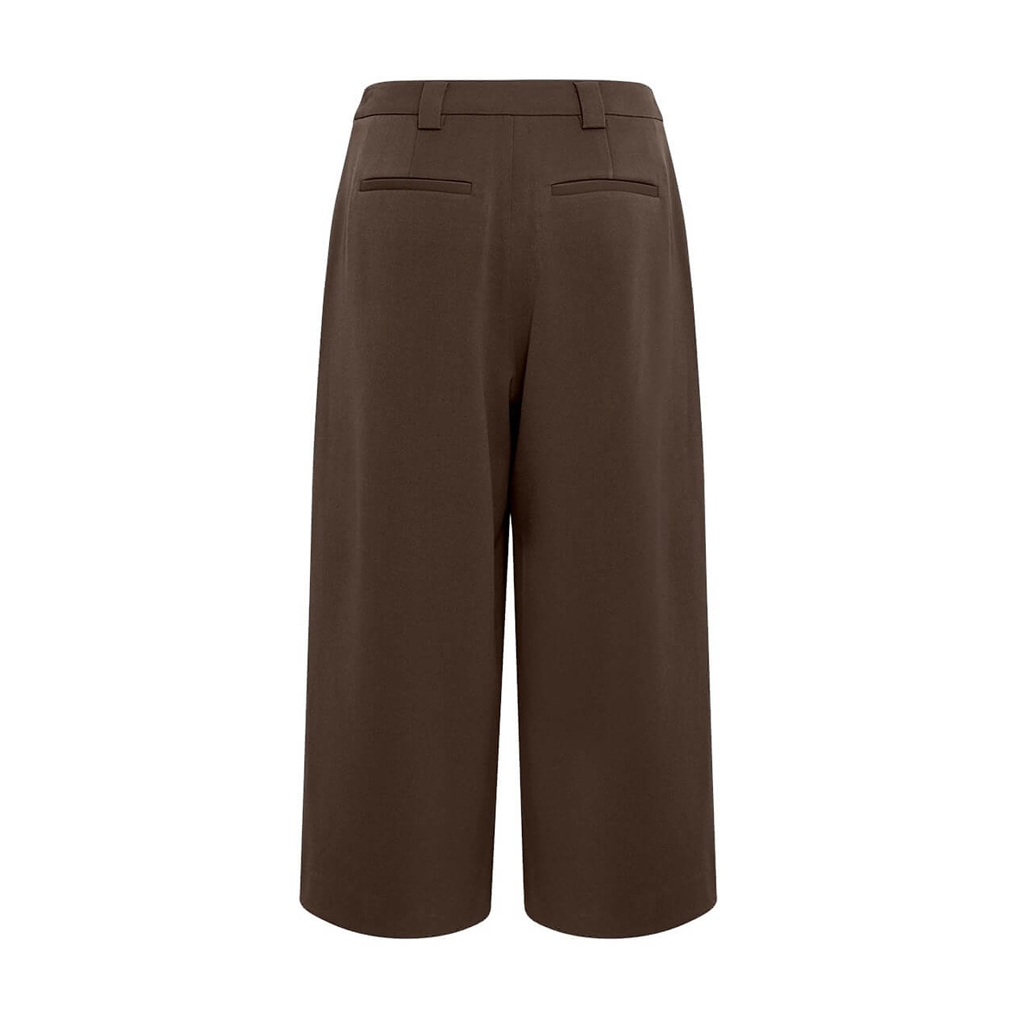Brune culotte bukser fra MSCH Copenhagen bagfra med to lommer og bæltestropper