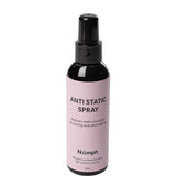 Nümph Antistatic Spray plejeprodukt på 150 ml i sort flaske med spraylåg og lyserød etiket