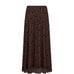 Brun maxi nederdel i mesh med sorte prikker, Evita Mesh Skirt i Chocolate Plum fra Nümph, set bagfra