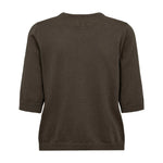 Grøn strikket pullover Nucally i Forest Night set bagfra