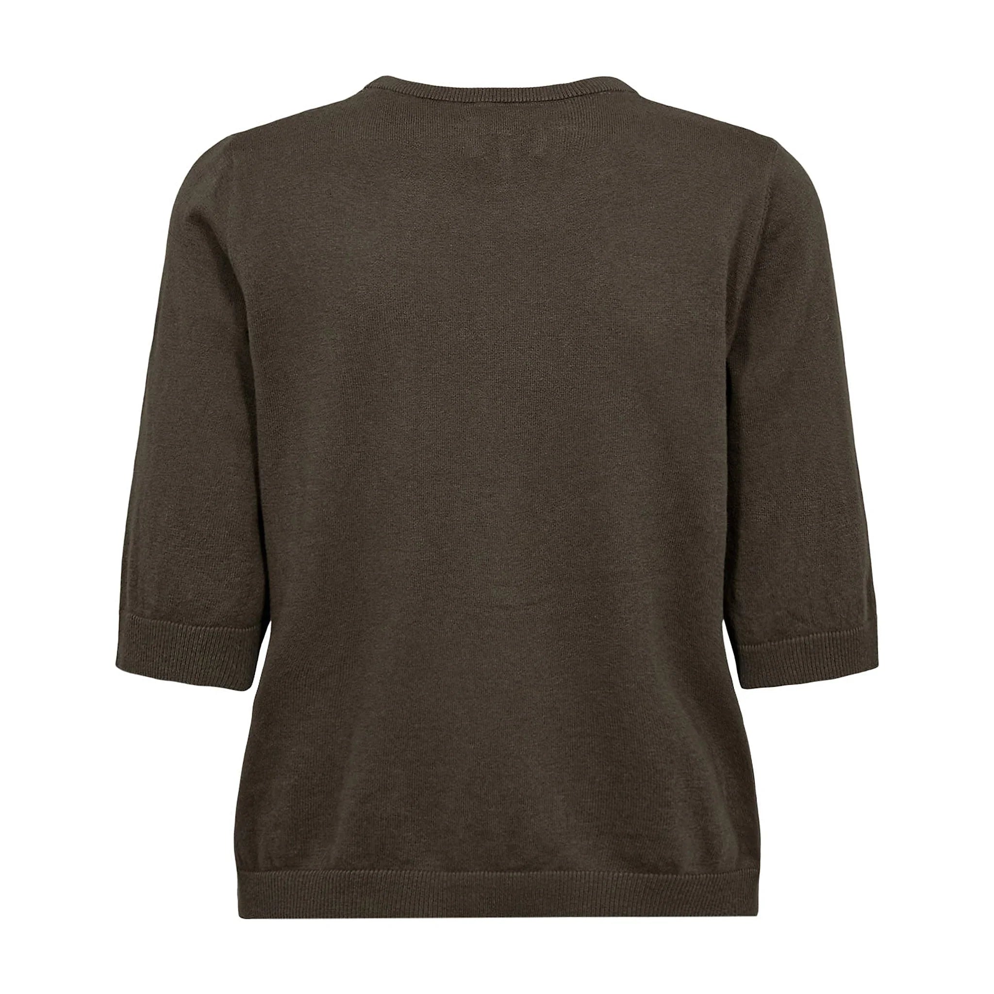Grøn strikket pullover Nucally i Forest Night set bagfra