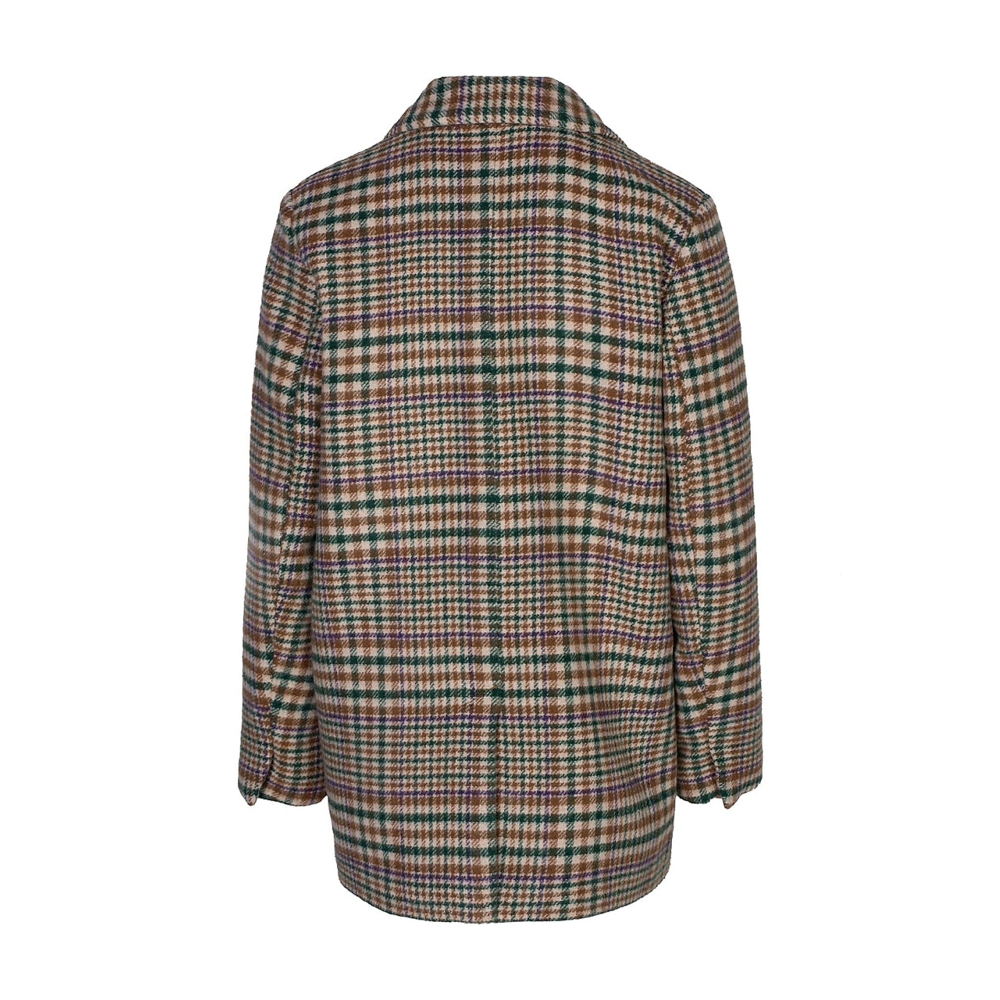 Grøn ternet jakke Boel Jacket set bagfra med oversized snit