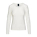 Hvid langærmet t-shirt Sigba i Cream fra OneTwo Luxzuz med rund hals, set forfra