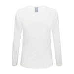 Cremehvid Sigborg mesh bluse fra OneTwo Luxzuz med lange ærmer set bagfra