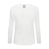 Cremehvid Sigborg mesh bluse fra OneTwo Luxzuz med lange ærmer set bagfra