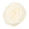 Pico Giant Satin Rose Claw i Ivory, hvid håraccessories med stor satinrose set forfra