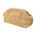 Beige Rosalia Clutch taske fra Pico med hulmønster set skråt forfra på hvid baggrund