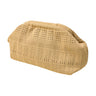 Beige Rosalia Clutch taske fra Pico med hulmønster set skråt forfra på hvid baggrund