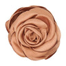 Beige håraccessories fra Pico i farven Latte: rose i blank satin set forfra