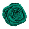 Grøn håraccessories fra Pico: hårklemme med rose i blank satin i farven Emerald, set oppefra