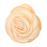 Gul håraccessories fra Pico med satinrose i farven Butter Yellow set forfra på hvid baggrund