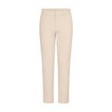 Beige Bindy bukser fra Pulz med høj talje og skinny ben i ankellængde, set forfra