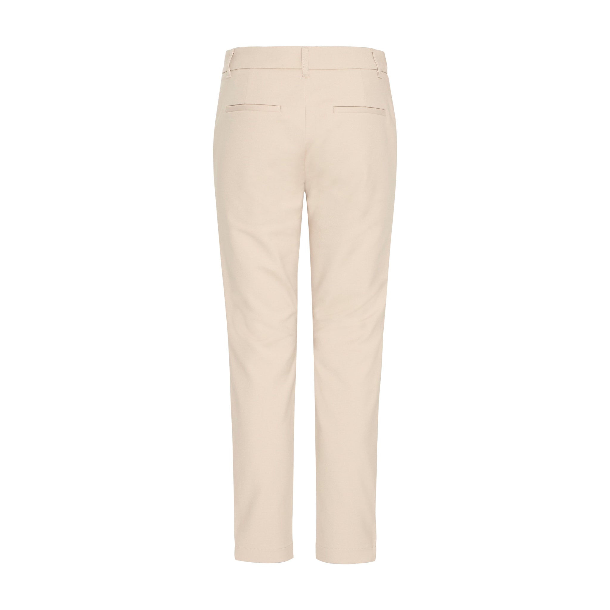 Beige Bindy bukser fra Pulz set bagfra med to baglommer