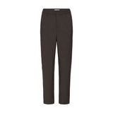 Brune Bindy bukser fra Pulz i farven Espresso med høj talje og skinny leg, set forfra