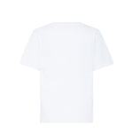 Hvid kortærmet t-shirt fra Pulz med rund hals, set bagfra