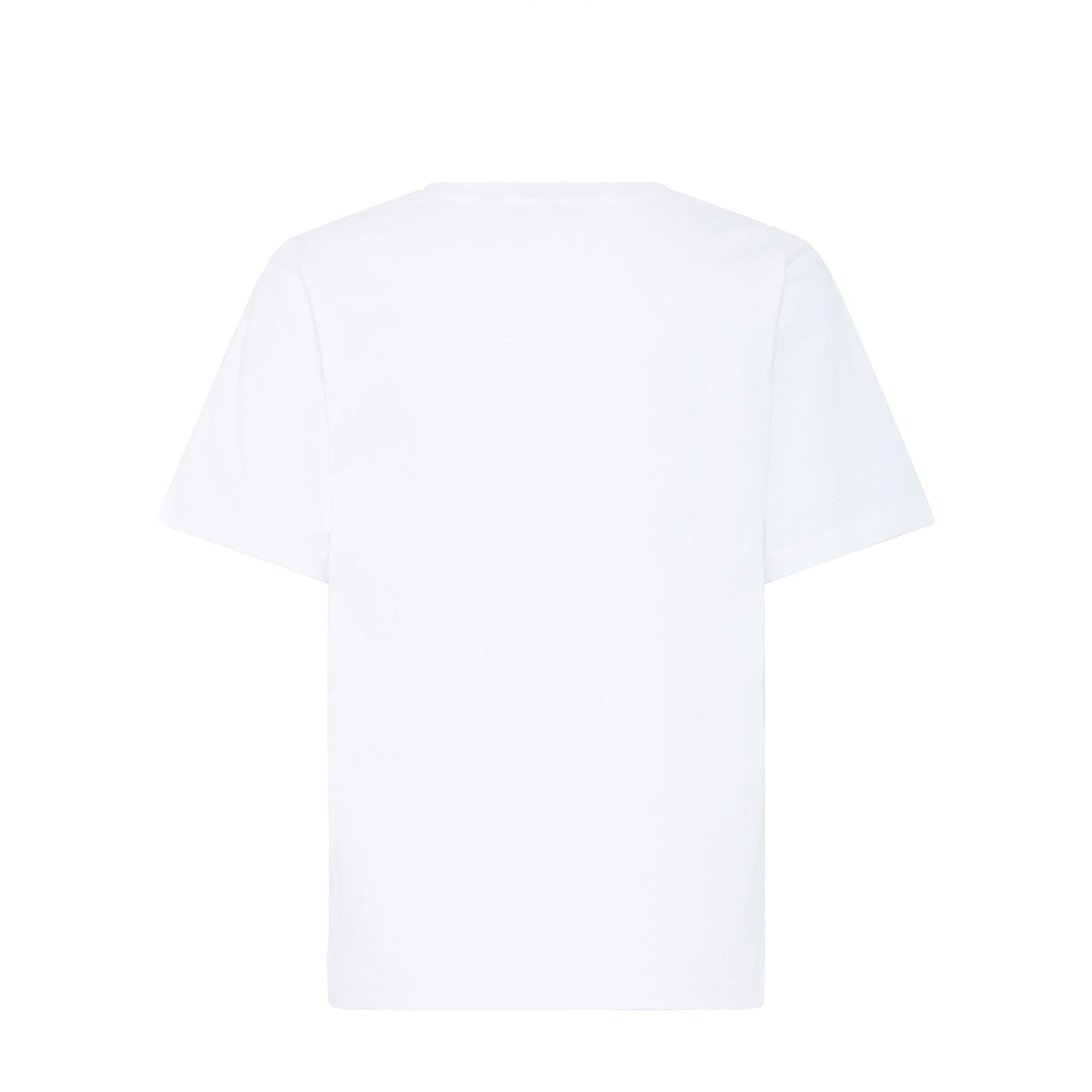 Hvid kortærmet t-shirt fra Pulz med rund hals, set bagfra