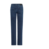 Mørkeblå Karolina straight leg jeans fra Pulz set bagfra med to baglommer