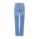Lyseblå Kayla straight leg jeans fra Pulz set bagfra med to baglommer