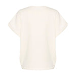 Lys kortærmet pullover Mila fra Saint Tropez i farven Ice, set bagfra
