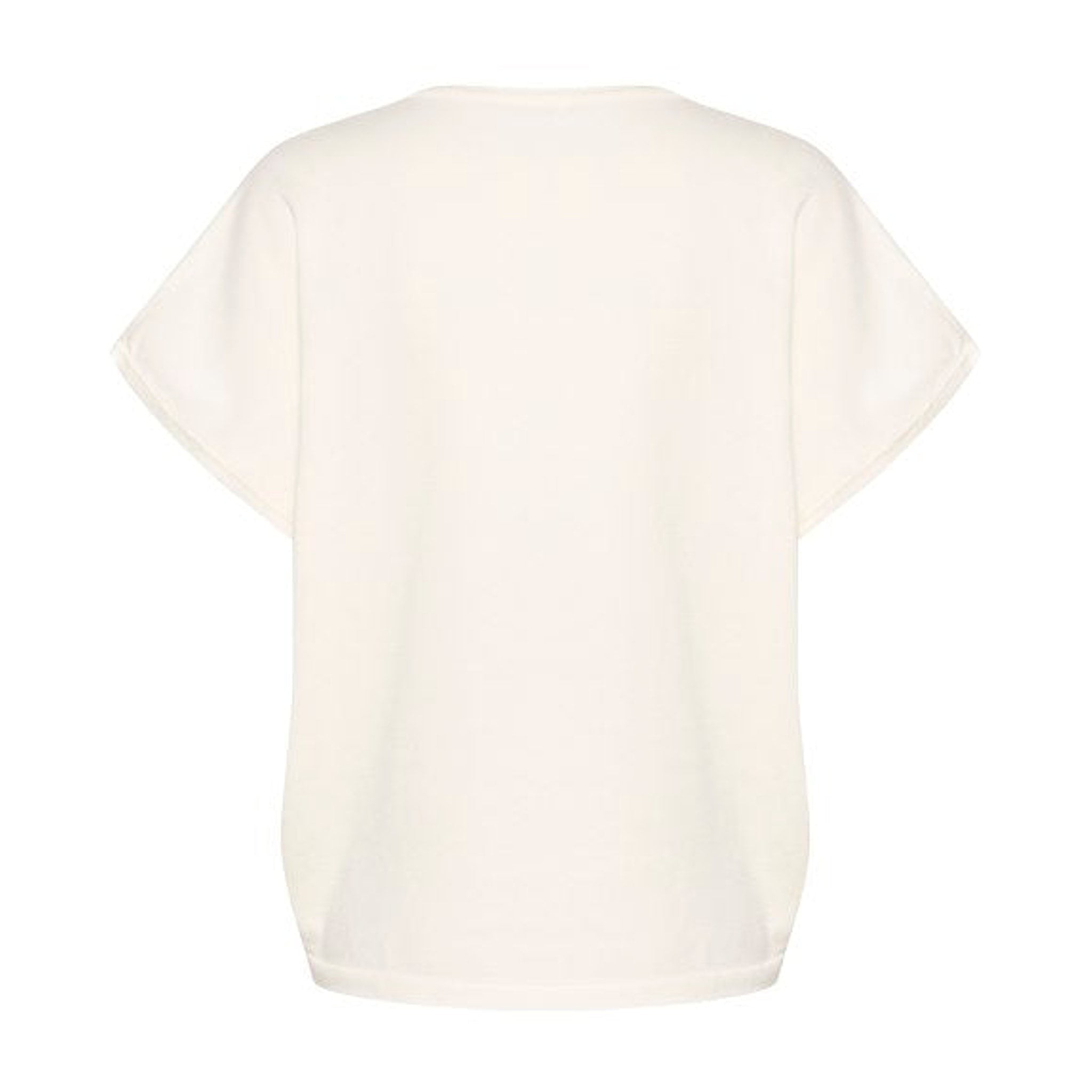 Lys kortærmet pullover Mila fra Saint Tropez i farven Ice, set bagfra