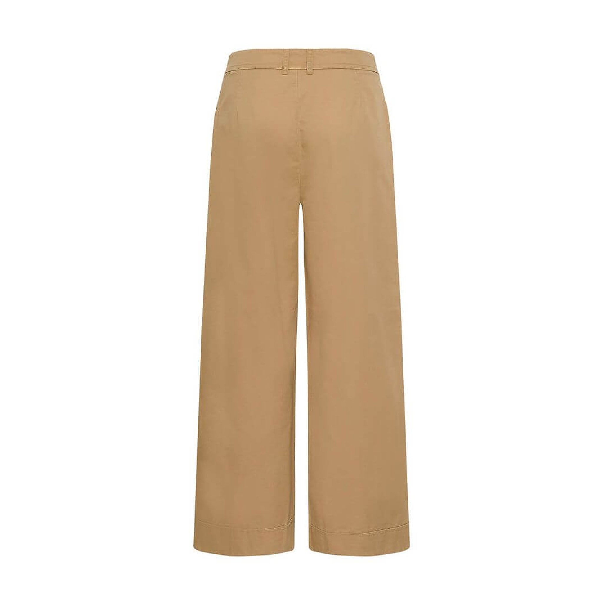Brune wide leg bukser Parkers Pant fra Saint Tropez i Tigers Eye set bagfra med bæltestropper