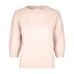Beige strik Mona Knit fra Six Ames i Oatmeal Beige med rund hals, vide ærmer og ribkanter, set forfra