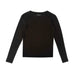 Brun langærmet t-shirt fra WithBlack med rund hals, liggende forfra