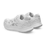 Par hvide Woden sneakers set bagfra med lysegrå detaljer ved hælen