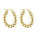 Big Bobble Hoops øreringe i guld fra Wolff Jewelry, runde hoops af blanke kugler med hængslet lukning