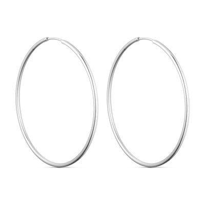 Classic Hoops 50mm - Silver