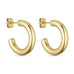 Emmi Hoops 20mm øreringe i guld fra Wolff Jewelry, chunky åbne hoops med stift og lås, set fra siden
