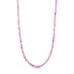 Pink halskæde med runde naturperler i lyserøde nuancer, Jalle Pearl Necklace i Rose, set forfra på hvid baggrund