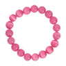 Pink armbånd Jusi Pearl Bracelet i Dark Rose med runde, blanke perler set ovenfra på lys baggrund