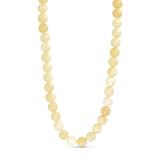 Gul halskæde Jusi Pearl Necklace i Light Yellow med runde natursten i lysegule og cremefarvede nuancer