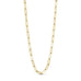 Mini Chain Charm Necklace halskæde i guld med aflange ovale led på lys baggrund
