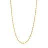 Sunny Chain Necklace halskæde i guld fra Wolff Jewelry med små runde led med strålemønster på lys baggrund
