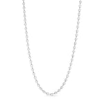 Sølv halskæde Sunny Chain Necklace fra Wolff Jewelry med runde led i stråleformet mønster på hvid baggrund