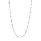 Sølv halskæde Sunny Chain Necklace fra Wolff Jewelry med runde led i stråleformet mønster på hvid baggrund