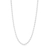 Sølv halskæde Sunny Chain Necklace fra Wolff Jewelry med runde led i stråleformet mønster på hvid baggrund